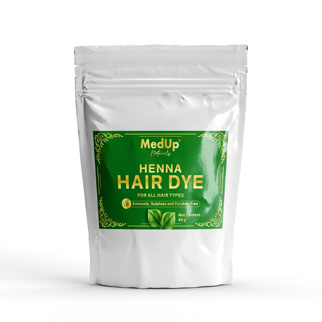 MEDUP Natural Henna Hair Dye | Long Lasting Ammonia Free Hair Dye | Nourishing with Natural Extracts | 50 g | For Men & Women