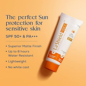 La Shield Fisico SPF 50+ & PA+++ Mineral Based Sunscreen Gel  Lightweight  Transparent  Water Resistant, 50 Grams