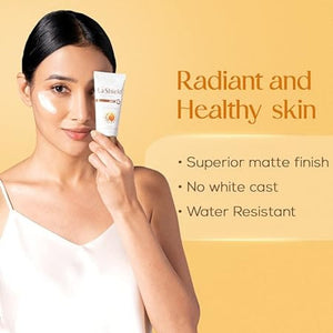 La Shield SPF 40 & PA+++ Mineral Based Sunscreen Gel  Suitable For All Skin Types, 50 Grams