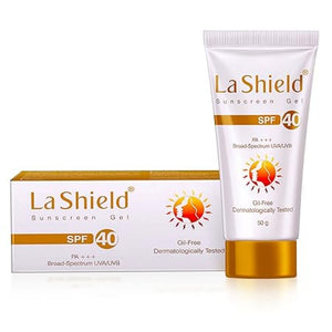 La Shield SPF 40 & PA+++ Mineral Based Sunscreen Gel  Suitable For All Skin Types, 50 Grams