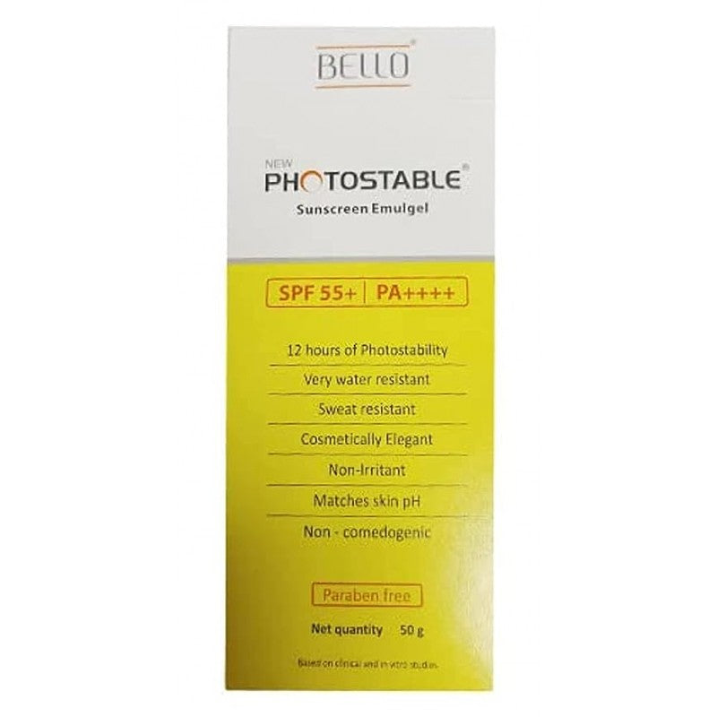 Bello  Photostable New SPF 55+ PA++++ Emulgel Sunscreen, 50gm
