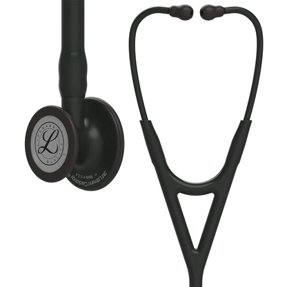 3M Littmann Cardiology IV Stethoscope 6163 – Black-Finish Chestpiece, Black Tube, 27 Inch