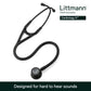 3M Littmann Cardiology IV Stethoscope 6163 – Black-Finish Chestpiece, Black Tube, 27 Inch