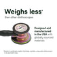 3M Littmann Cardiology IV Stethoscope 6163 – Black-Finish Chestpiece, Black Tube, 27 Inch