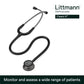 3M Littmann Classic III Stethoscope 5811 – Smoke-Finish Chestpiece, Black Tube, 27 Inch