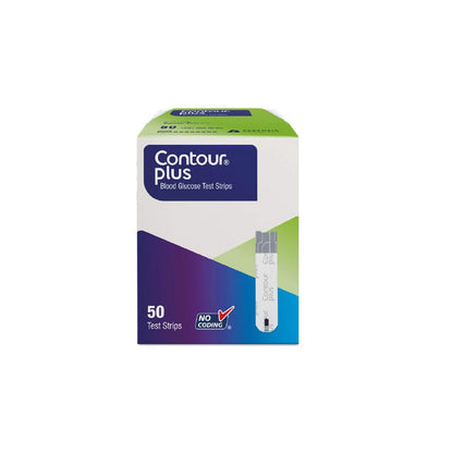 Contour Plus Glucometer Strips - 50 Count (Multicolor)