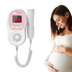 BPL Medical Technologies FD-03 Fetal Doppler Smart Noise Reduction & Heartbeat Detection Machine with in-Built Speaker for Home and Clinic Use - Pink & White