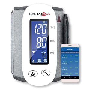 BPL Medical Technologies BPL 120/80 BT-02 Bluetooth Enabled Arm Type Blood Pressure Monitor with Tubeless Technology (White)