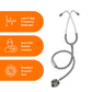 BPL Medical Technologies ST-06 Dual-Head Stainless Steel Stethoscope – Grey