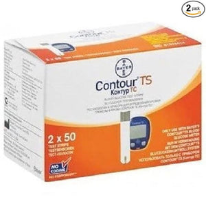 Bayer Contour Ts Test Strips, 50 Count (Pack of 2, Multi Color)