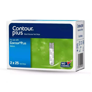 Contour Plus Glucometer Strips - 50 Count (Multicolor)