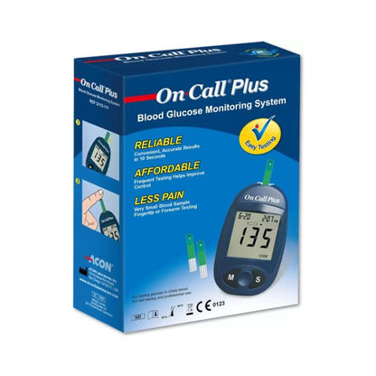 ONCALL PLUS GLUCOMETER WITH 10 STRIPS