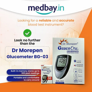 Dr Morepen BG 03 Gluco One Glucometer - Free 50 Strips